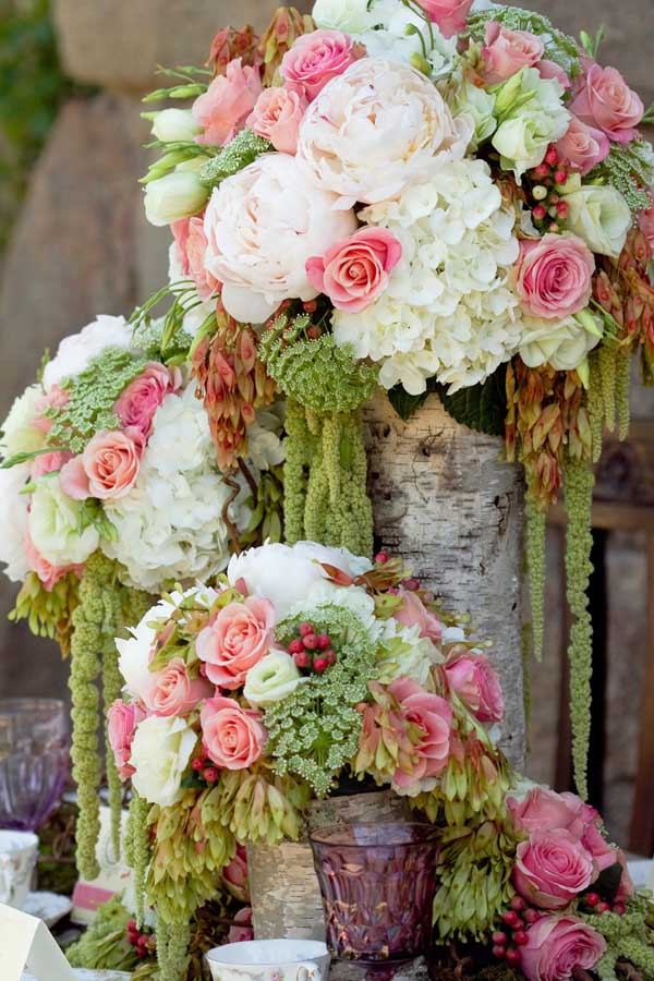 Birch Container Floral Display