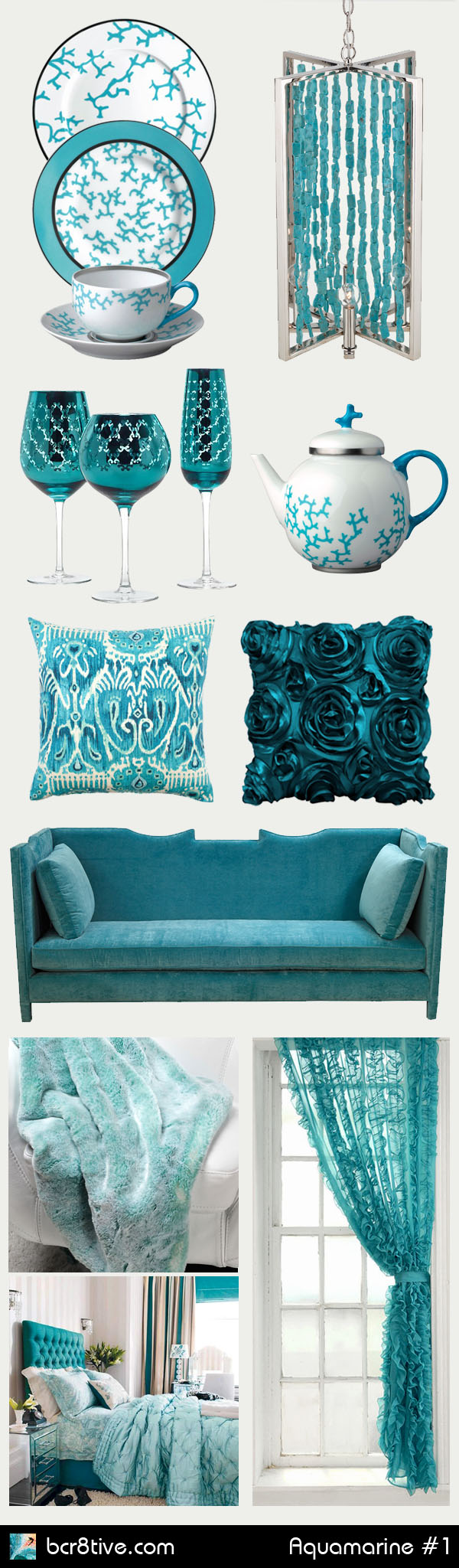 Home Decorating with Aquamarine & Turquoise - bcr8tive