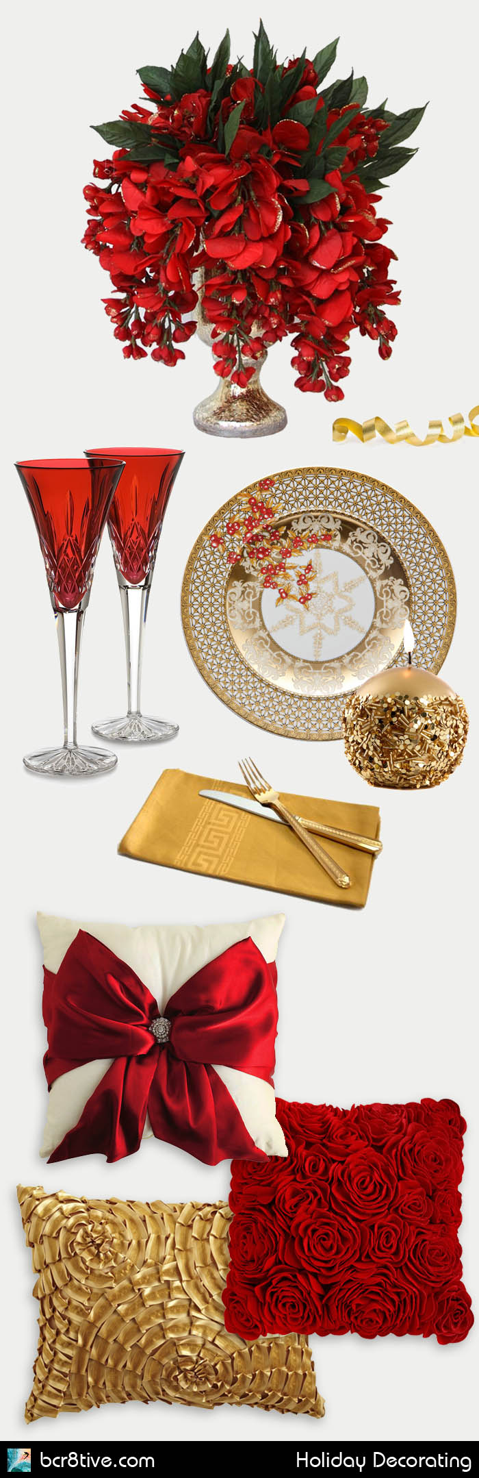 Decorating for the Holidays in Red & Gold