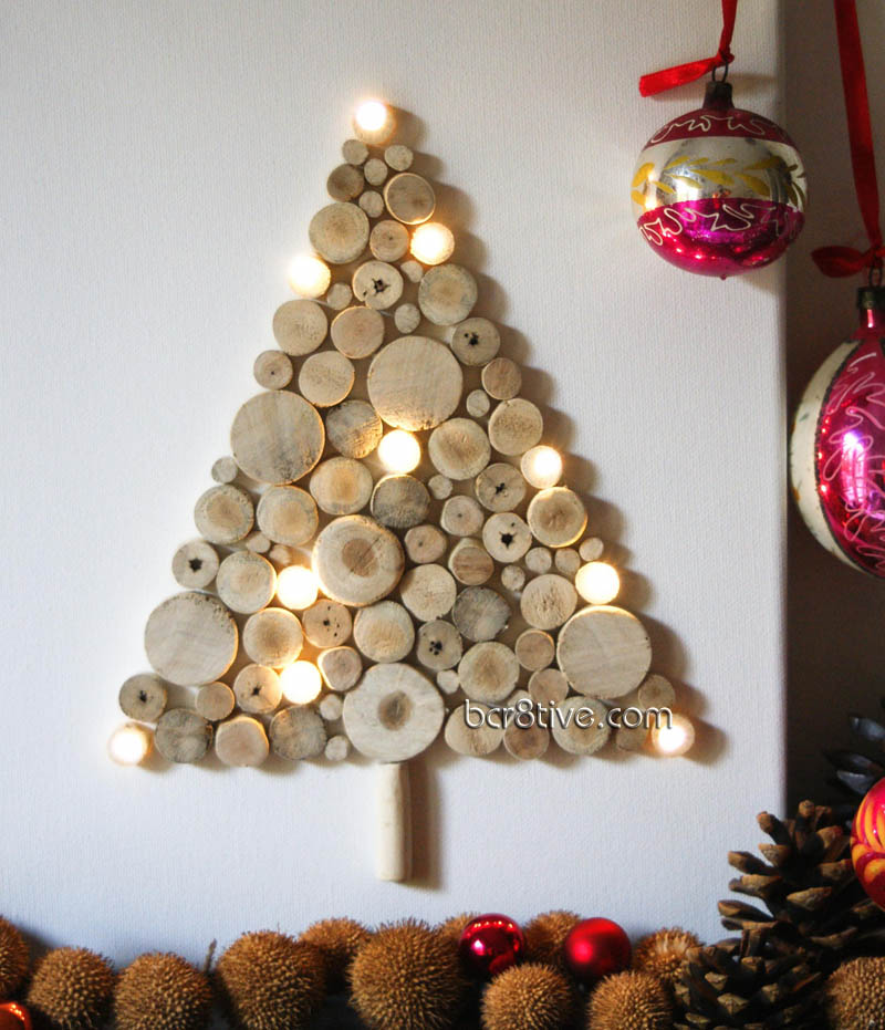 Cut Wood Tree Wall Display