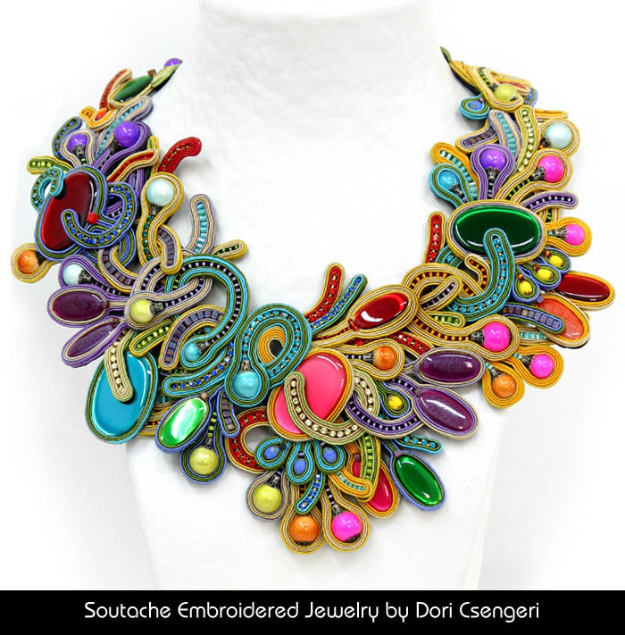 Soutache Embroidered Jewelry by Dori Csengeri - Euphoria