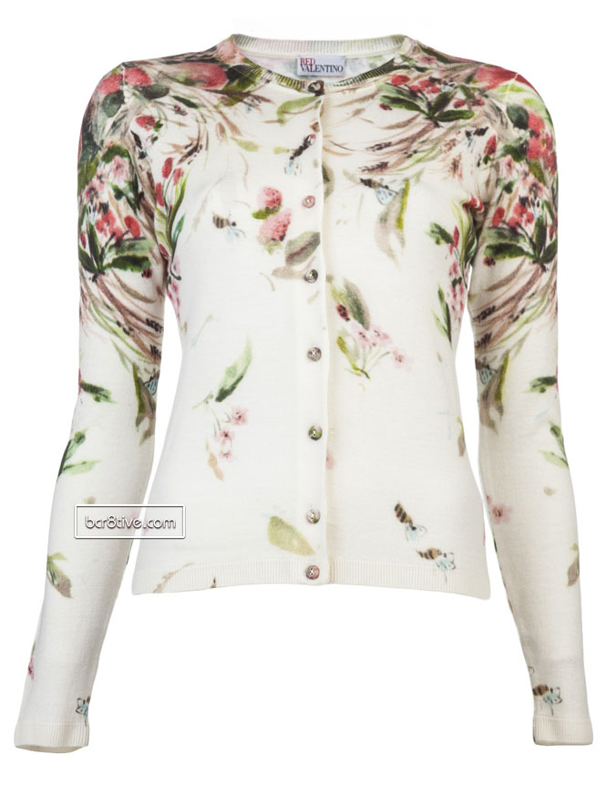 RED VALENTINO Floral printed cardigan