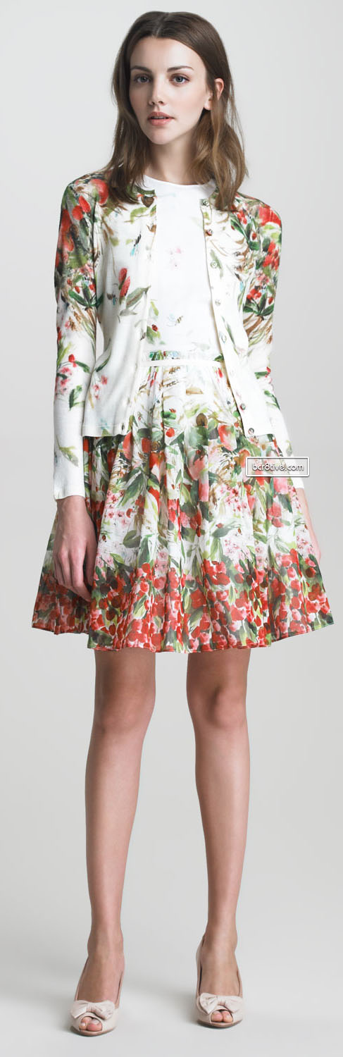 RED Valentino Strawberry-Print Cardigan & Cotton Dress