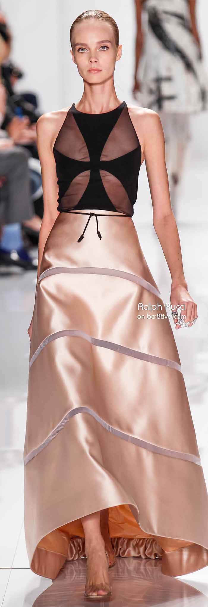 Ralph Rucci Spring 2014 #NYFW - Copper Colored Satin Gown
