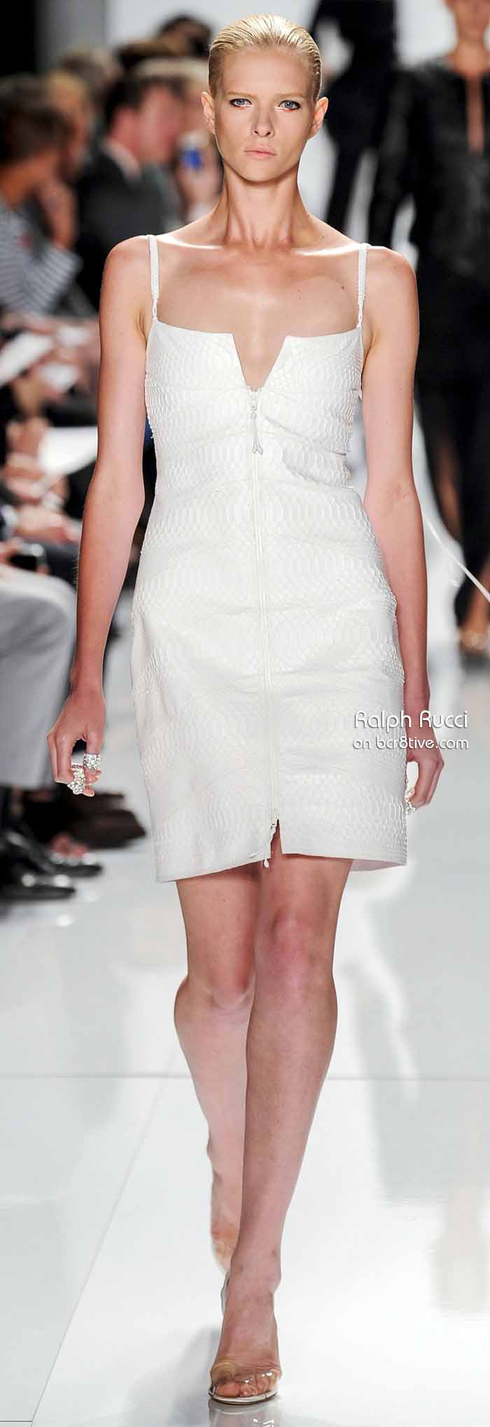 Ralph Rucci Spring 2014 #NYFW - Embossed Leather Dress