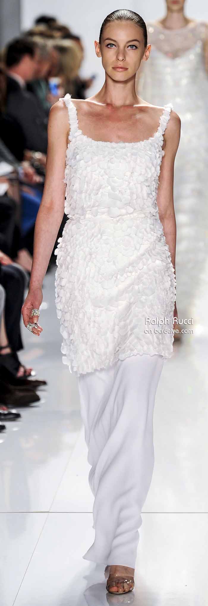 Ralph Rucci Spring 2014 #NYFW - Three Dimensional Appliqued Texture