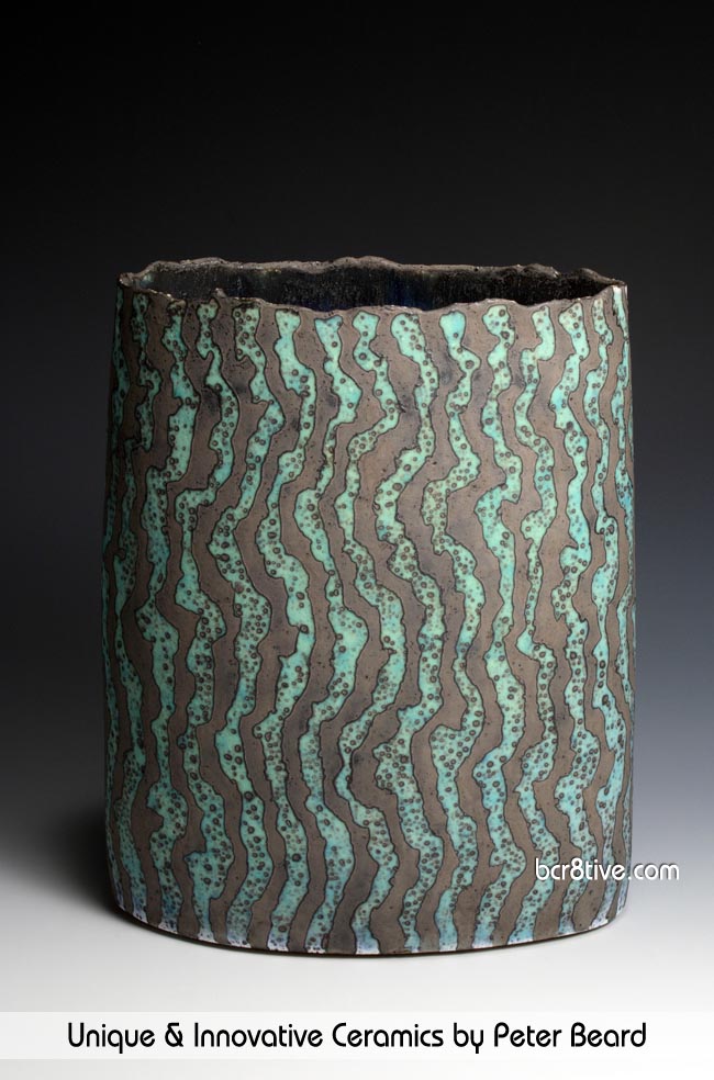 Peter Beard Ceramics - Gray Oval Vessel