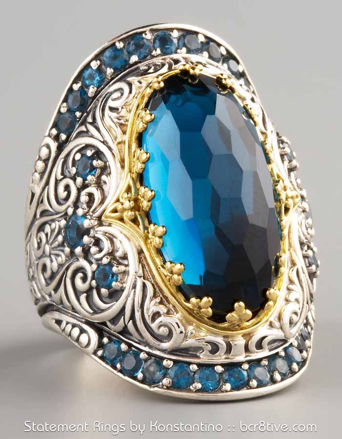 Konstantino London Blue Topaz Ring