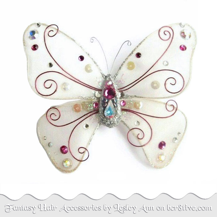 Ivory Butterfly Hair Accessory by Lesley Ann