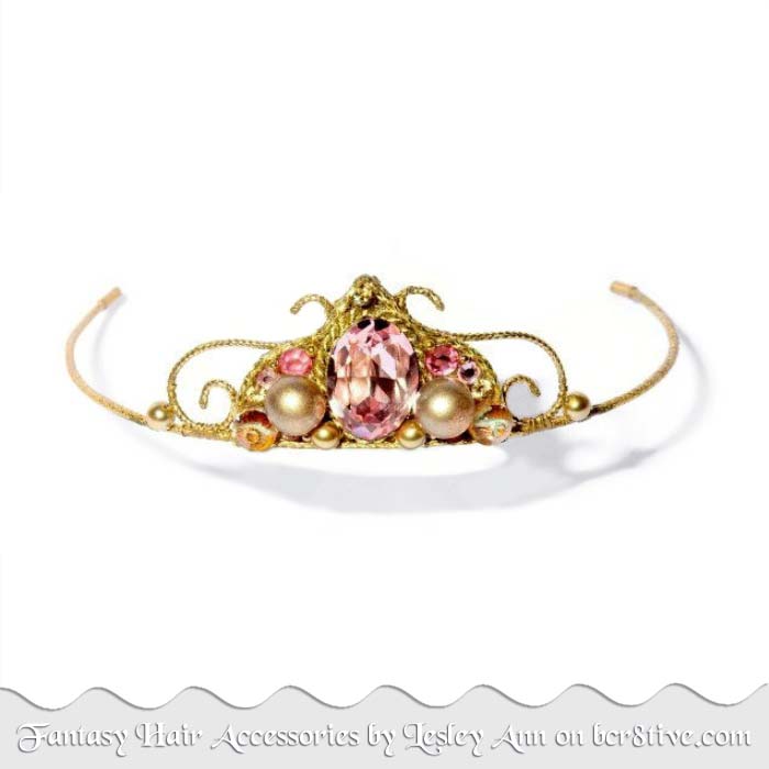 Rosa Pink Tiara by Lesley Ann