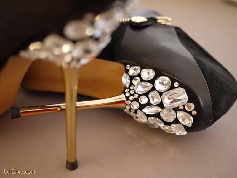 DIY Jeweled Heels Tutorial by HonestlyWTF