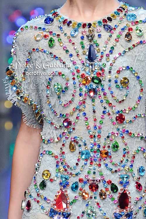 Dolce & Gabbana Crystal Gemstone Dress