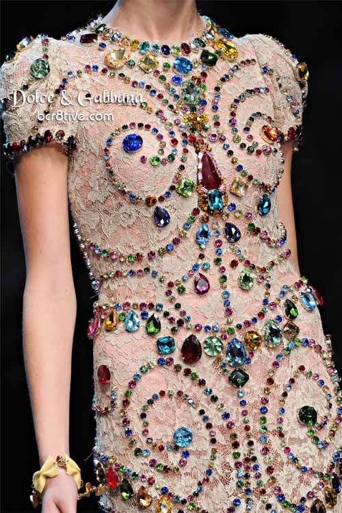 Dolce & Gabbana Crystal Gemstone Dress