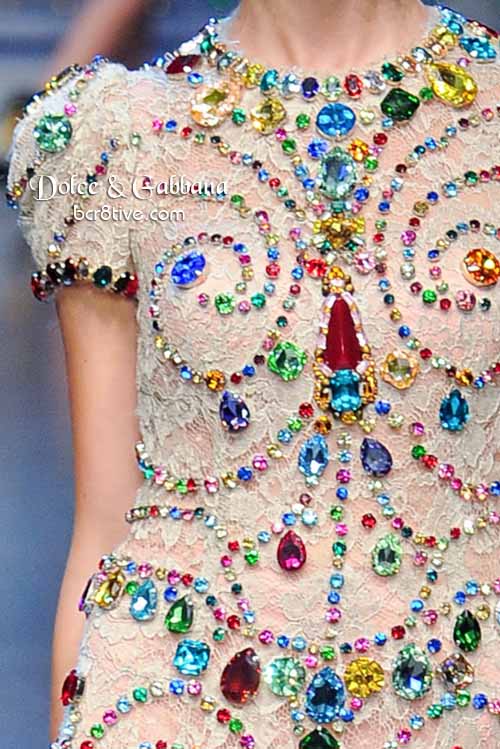 Dolce & Gabbana Crystal Gemstone Dress