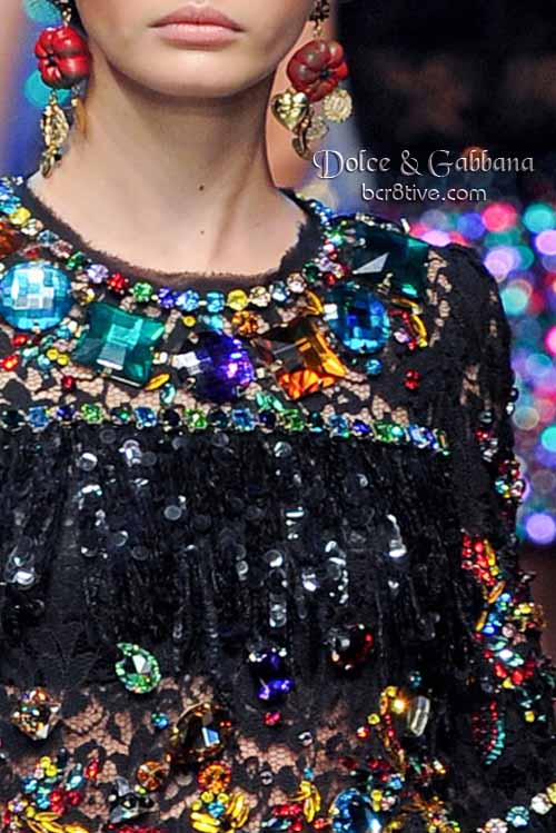 Dolce & Gabanna Crystal Gemstone Dress