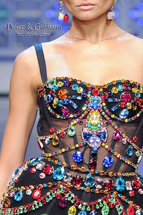 Dolce & Gabbana Crystal Gemstone Dress