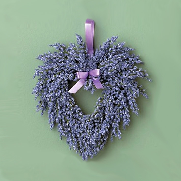 Handmade Heart Shaped Lavender Wreath by Cottage Little Details on Etsy