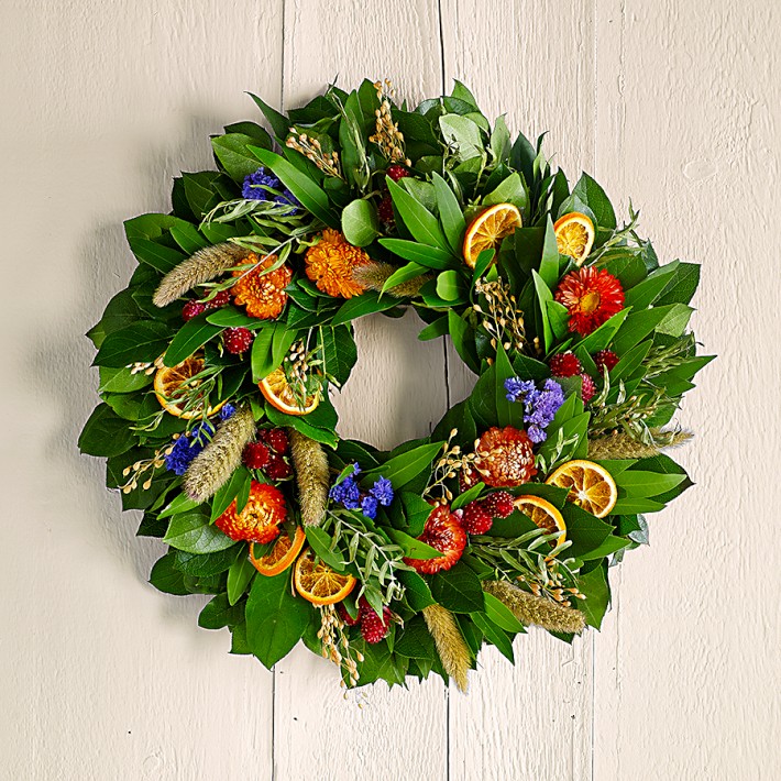 Citrus Floral Wreath from Williams Sonoma