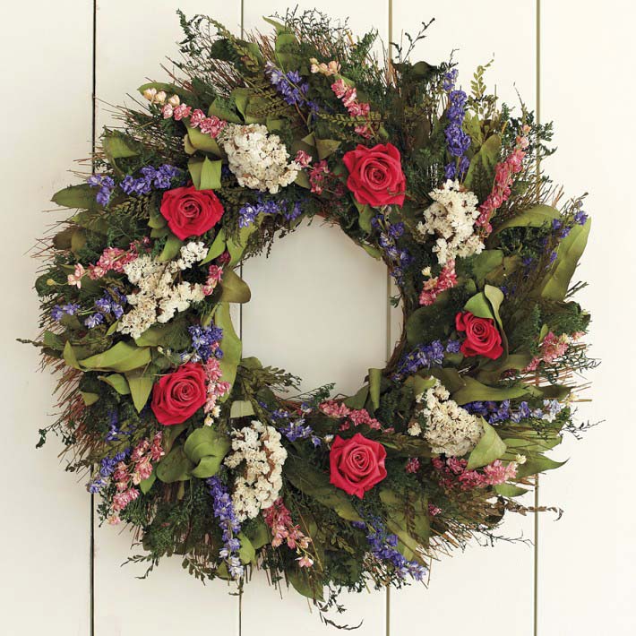 Williams Sonoma - Garden Rose Wreath