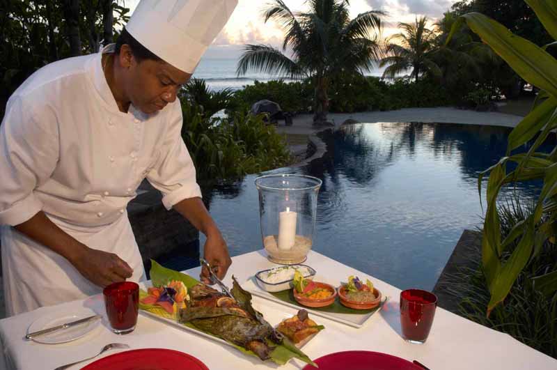 Dining at the Maia Luxury Resort & Spa - Seychelles