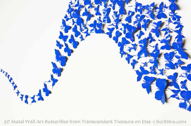 Handmade 3D Metal Wall Art Butterflies from Transcendent Treasure on Etsy