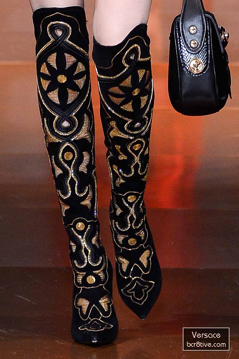 Versace Fall 2014 - Embroidered Boots