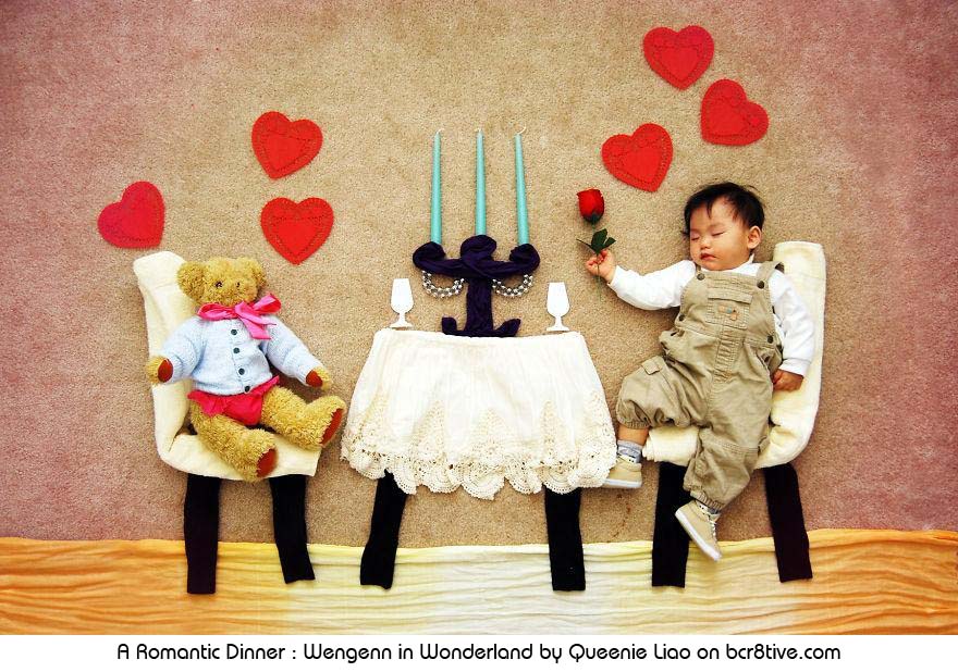 A Romantic Dinner - Creative Baby Photography by Sioin Queenie Liao