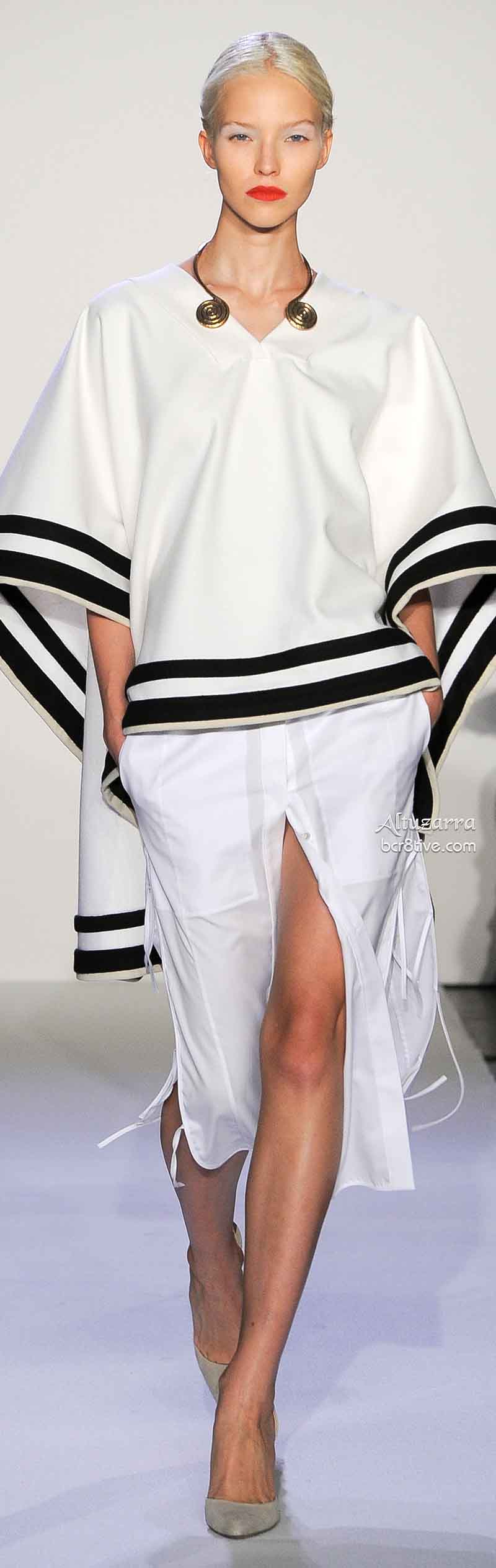 Altuzarra White Pencil Skirt and Cape Styled Top