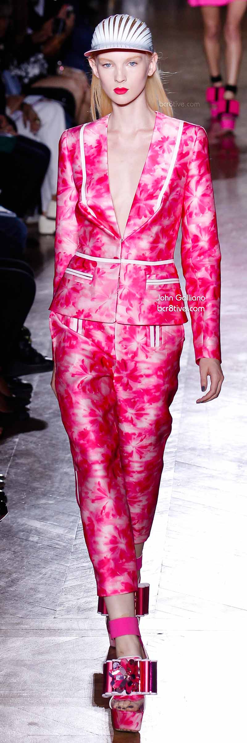 John Galliano - Hot Pink Menswear Inspired Suit