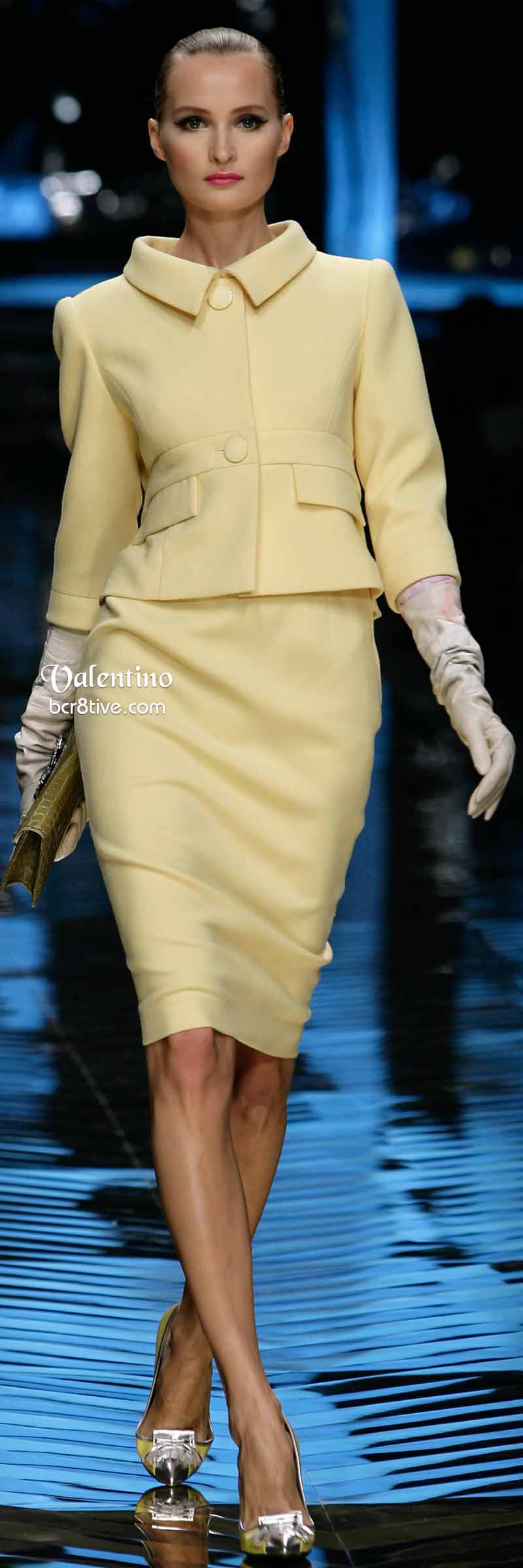 Poised and Perfect Pastel Yellow Suit Valentino
