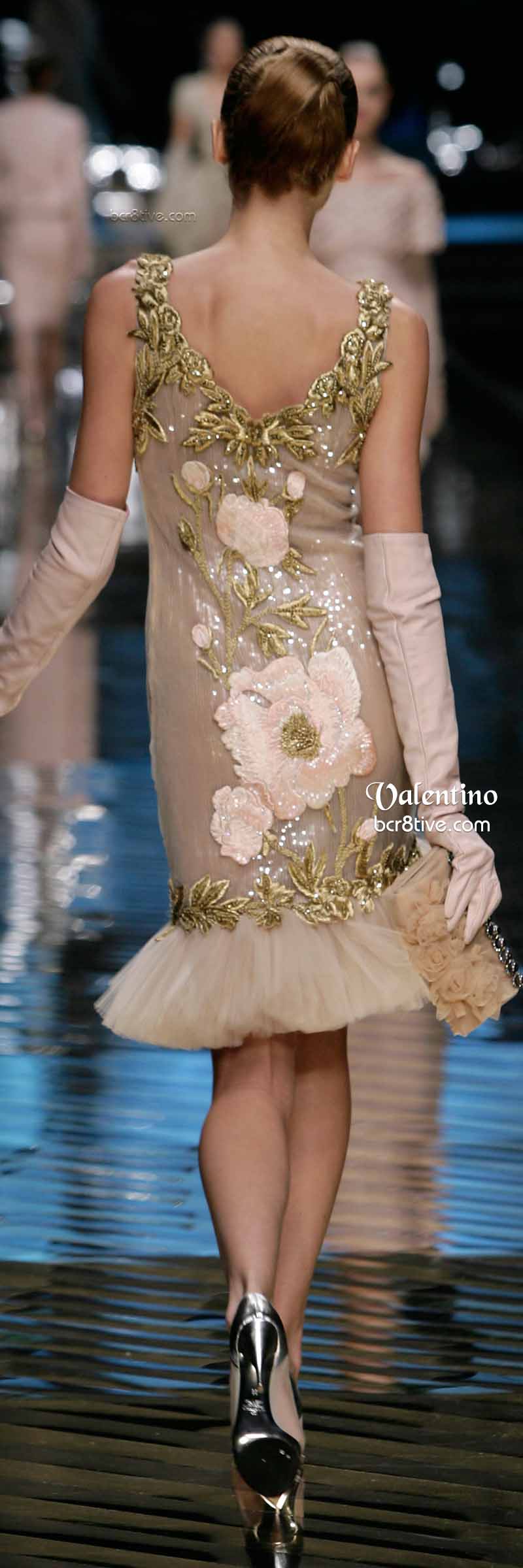Valentino Embroidered Cocktail Dress