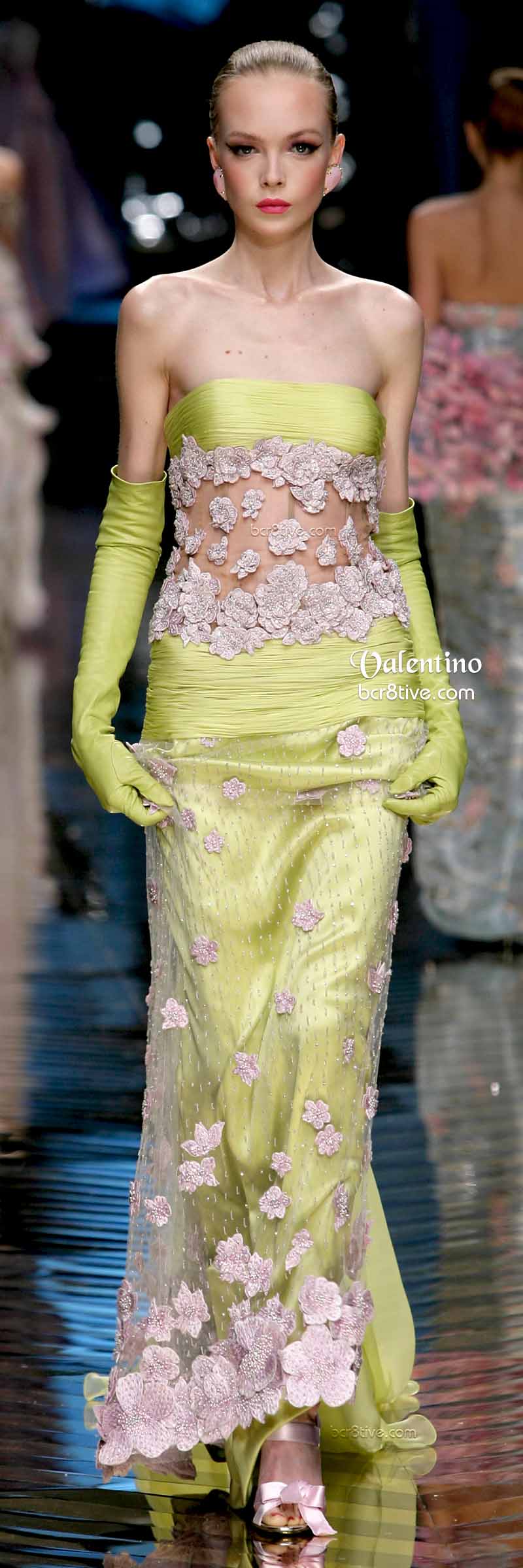 Floral Embroidered Chartreuse Valentino