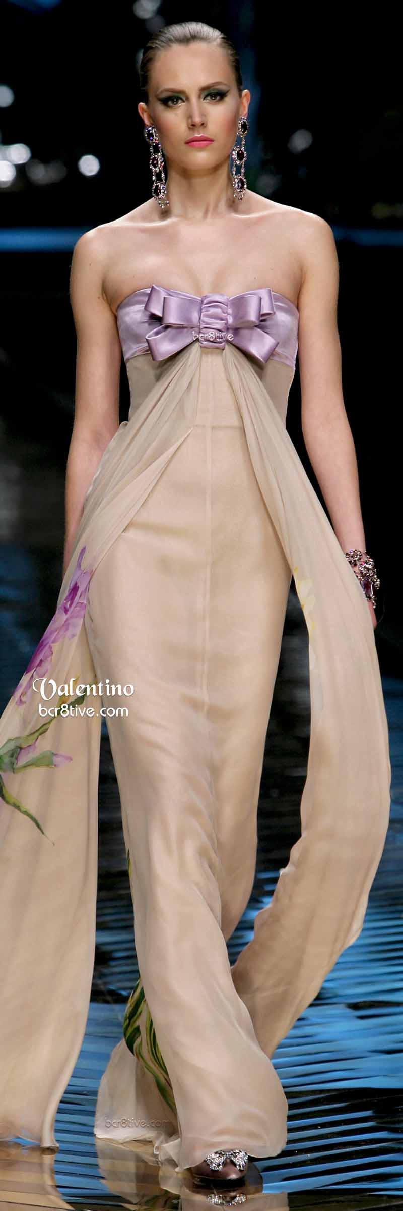 Valentino Long Bow Tied Evening Gown