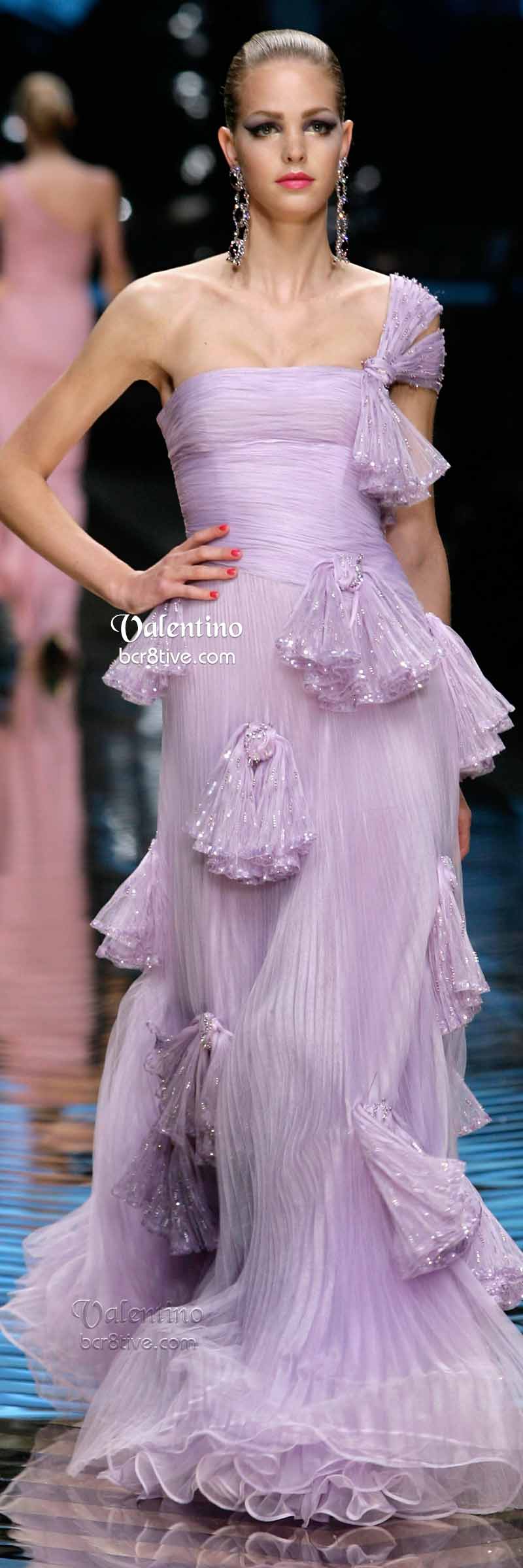 Valentino Creative Ruffled Lavender Gown 