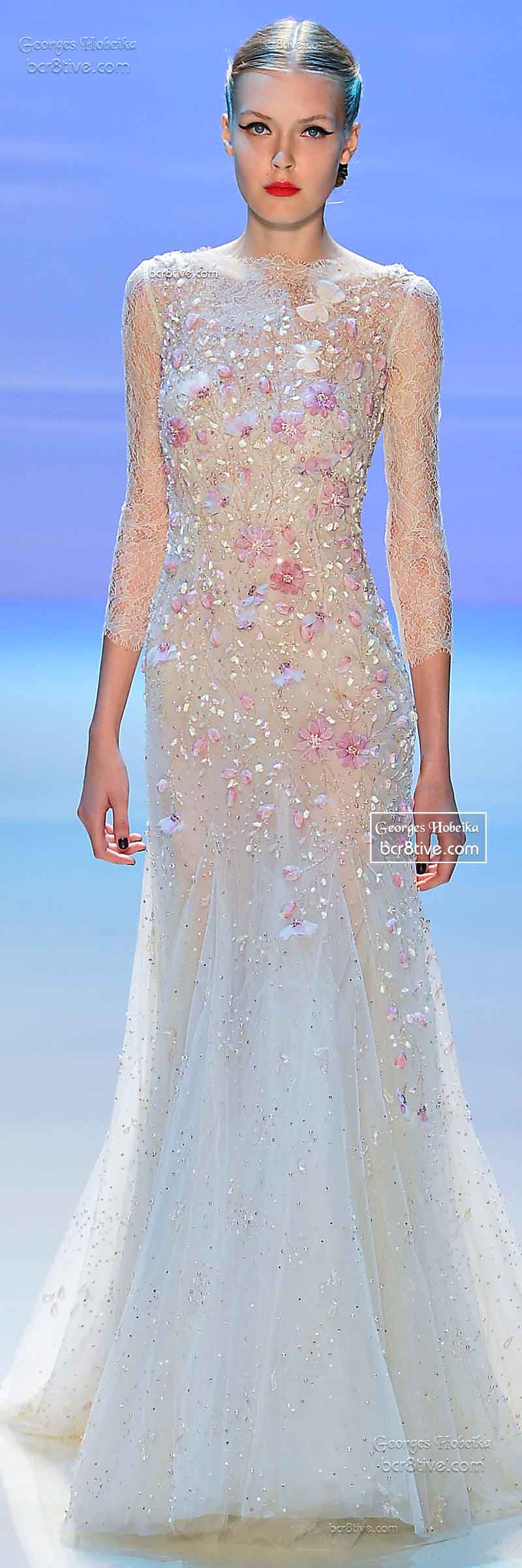 Monet's Midnight Stroll by Georges Hobeika FW 2014-15 Couture