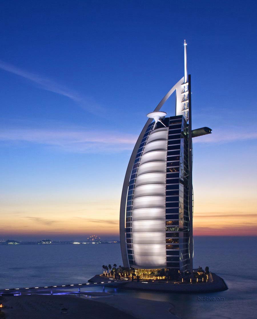 Burj Al Arab Jumeirah Hotel, Dubai at Sunset