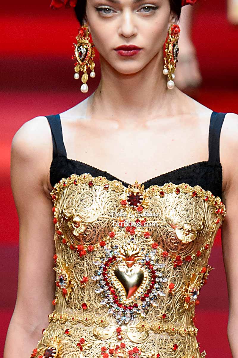 Dolce and Gabbana Spring 2015 - Gold Corset