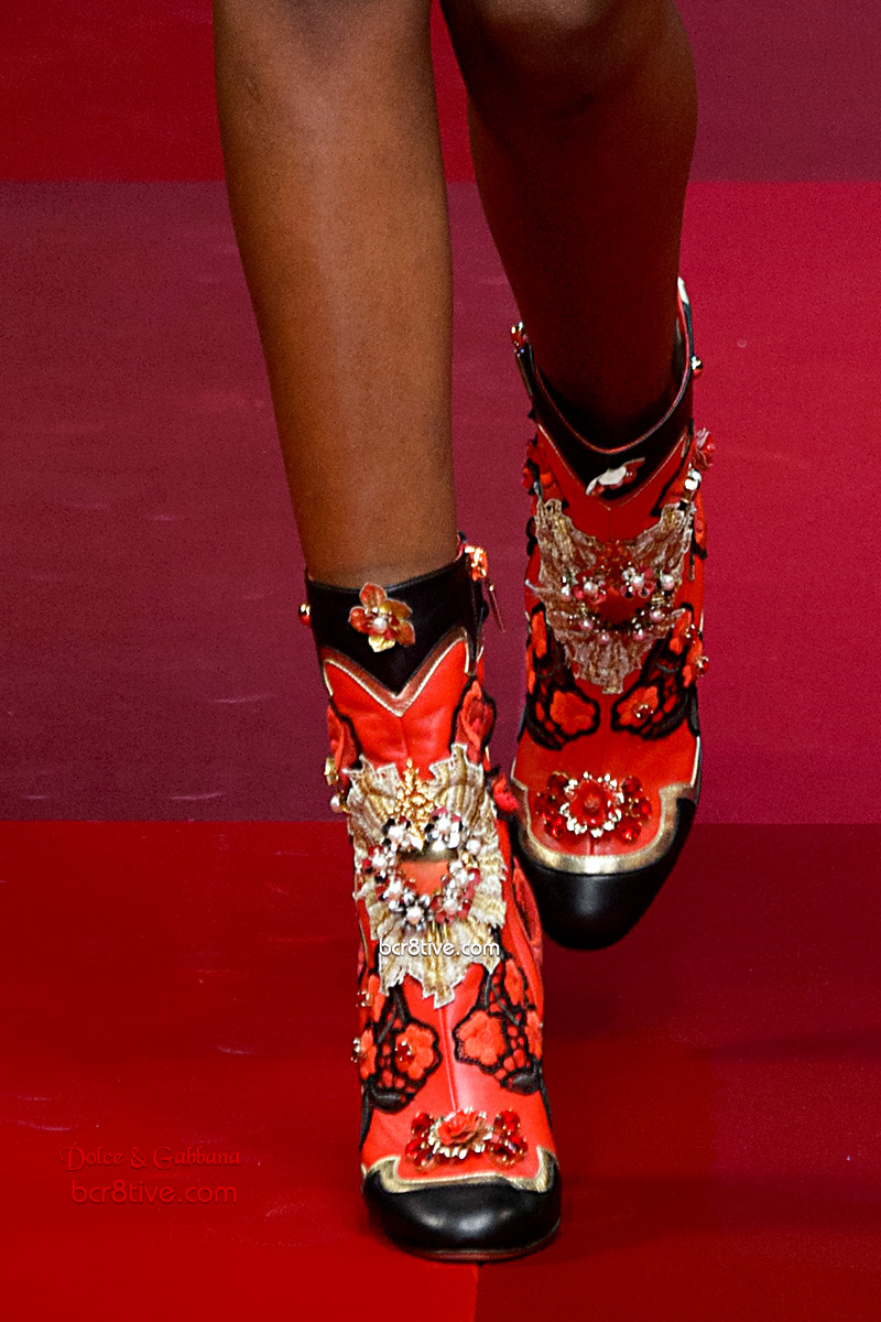 Dolce and Gabbana Spring 2015 - Adorned Booties