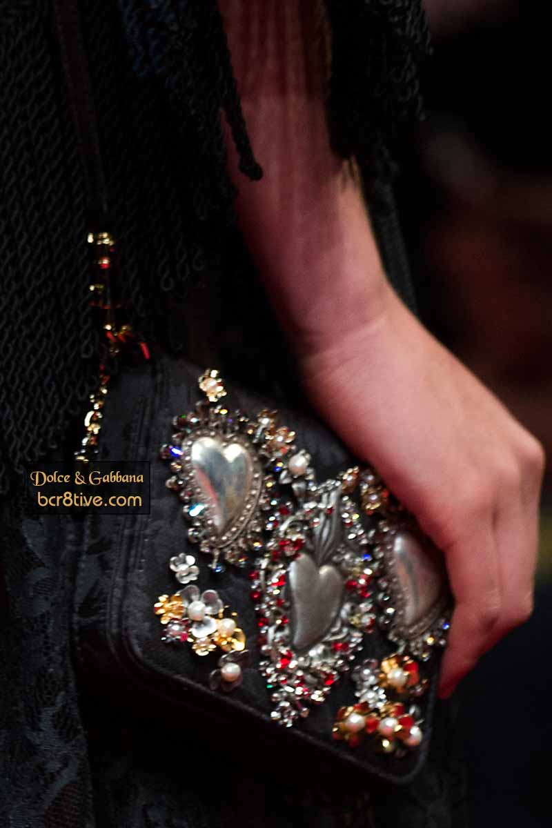 Dolce and Gabbana Spring 2015 - Black Bedazzled Handbag