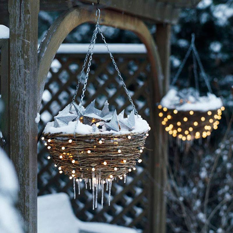 Bird Nest with Fairy Lights