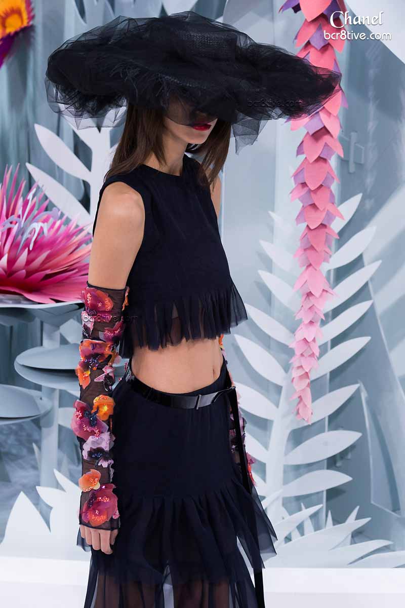 Chanel SS15 Floral Arm Length Gloves