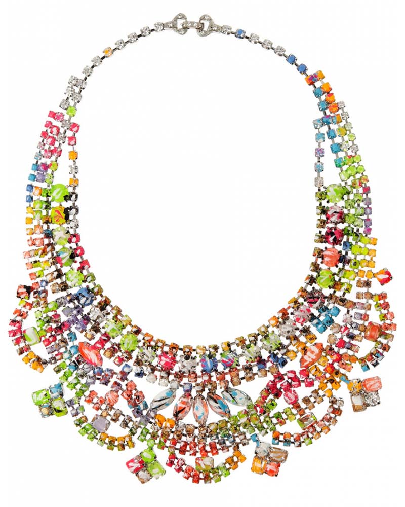 Tom Binns Designs - A Riot of Color Glow-in-the-Dark Swarovski Crystal Necklace 