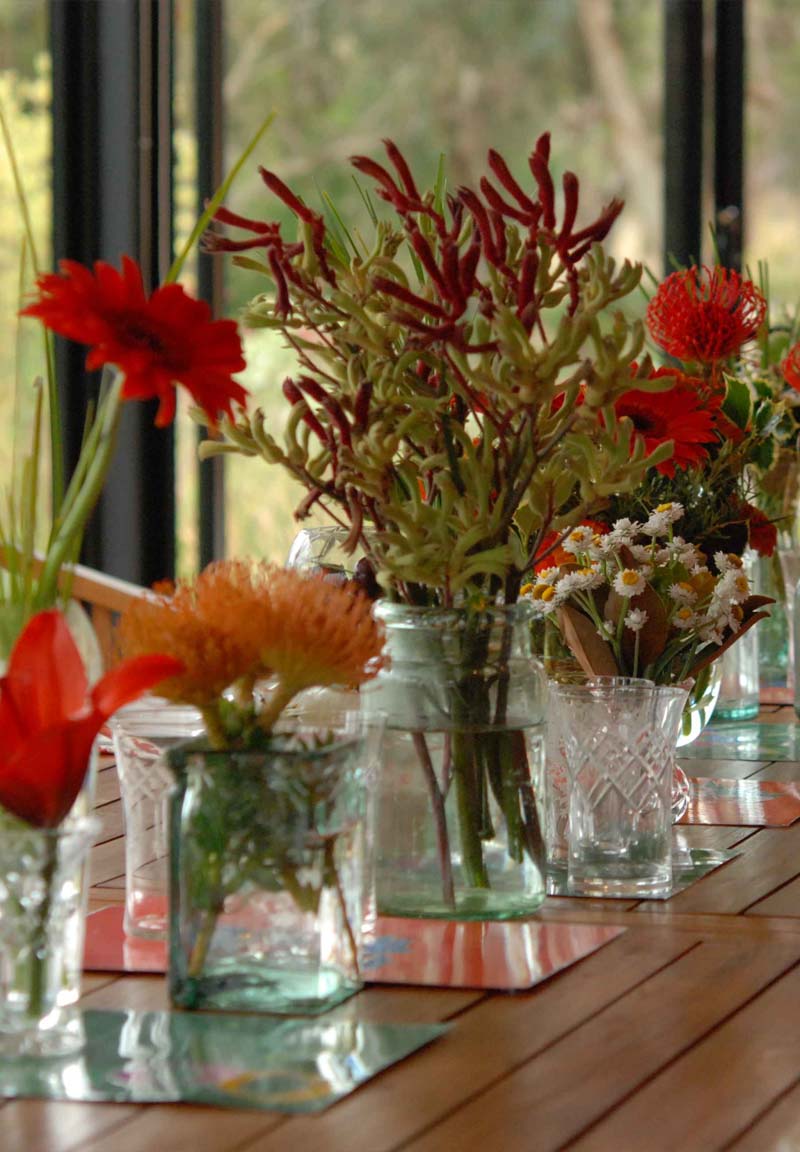 Recycled Glass Vases for Holiday Table Decorating Ideas