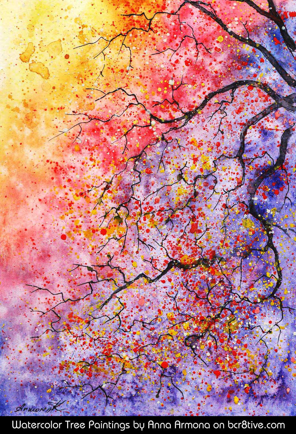 Anna Armona's Watercolor Trees