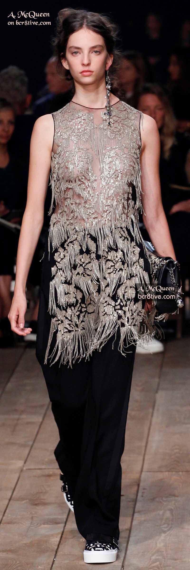 Alexander McQueen Metallic-Chain Embellished Tunic 