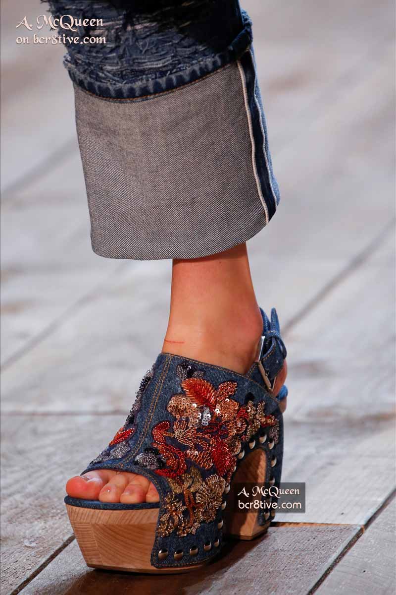 Embroidered Denim Shoes - The Best of Alexander McQueen 2016