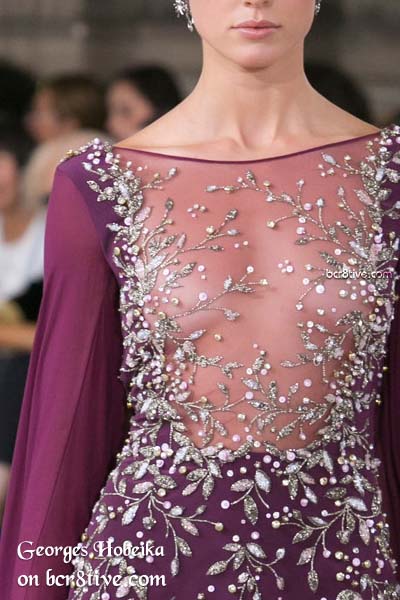 Beaded Botanical Embroidery - Georges Hobeika Fall 2016 Haute Couture Details