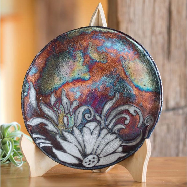 Decorative Ceramic Raku Plate 
